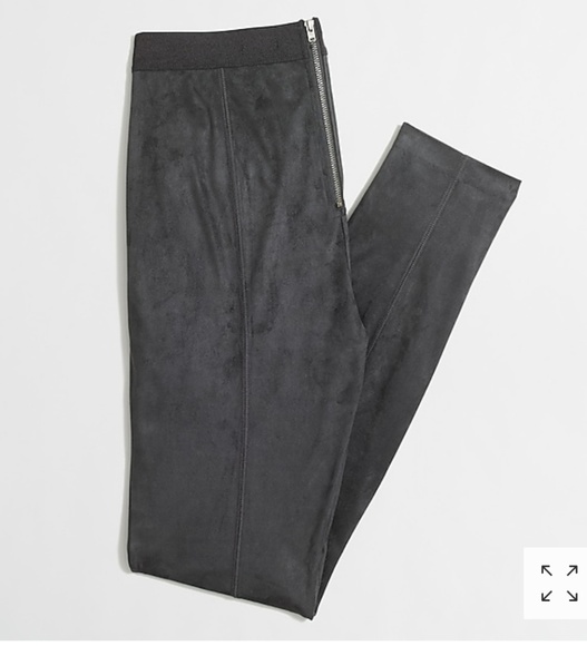 J Crew Factory Gigi Faux suede pant NWT - Picture 2 of 5